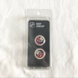 New York Islanders NEW 5/8" Surgical Steel Plugs  Gauges Siskiyou Sports